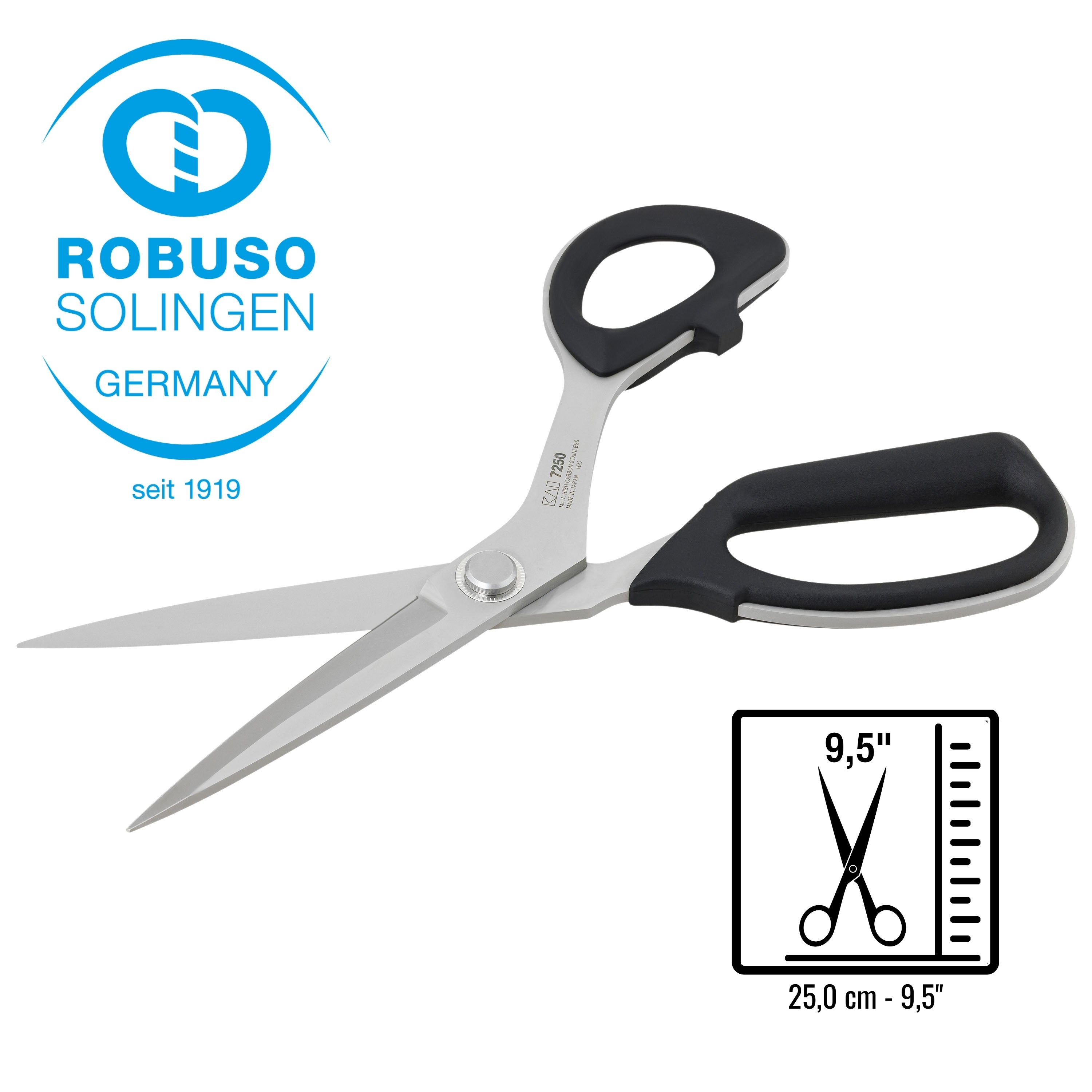 Tesoura de alfaiate em aço inoxidável KAI 9,5"
