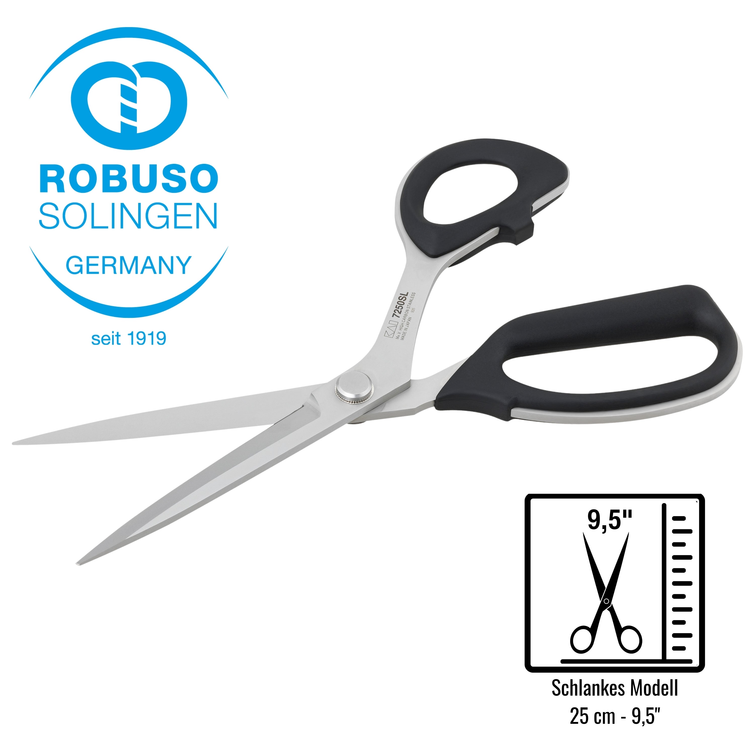 KAI Tesoura de alfaiate, modelo esbelto 9,5"