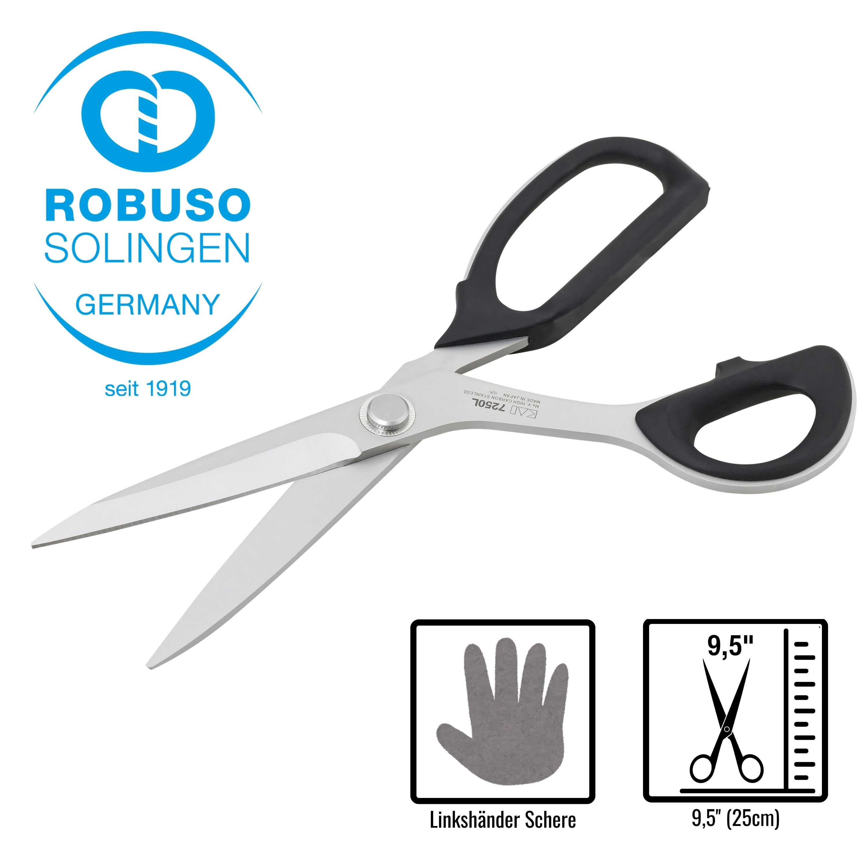 KAI Tijeras de sastre para zurdos, acero inoxidable 9,5"