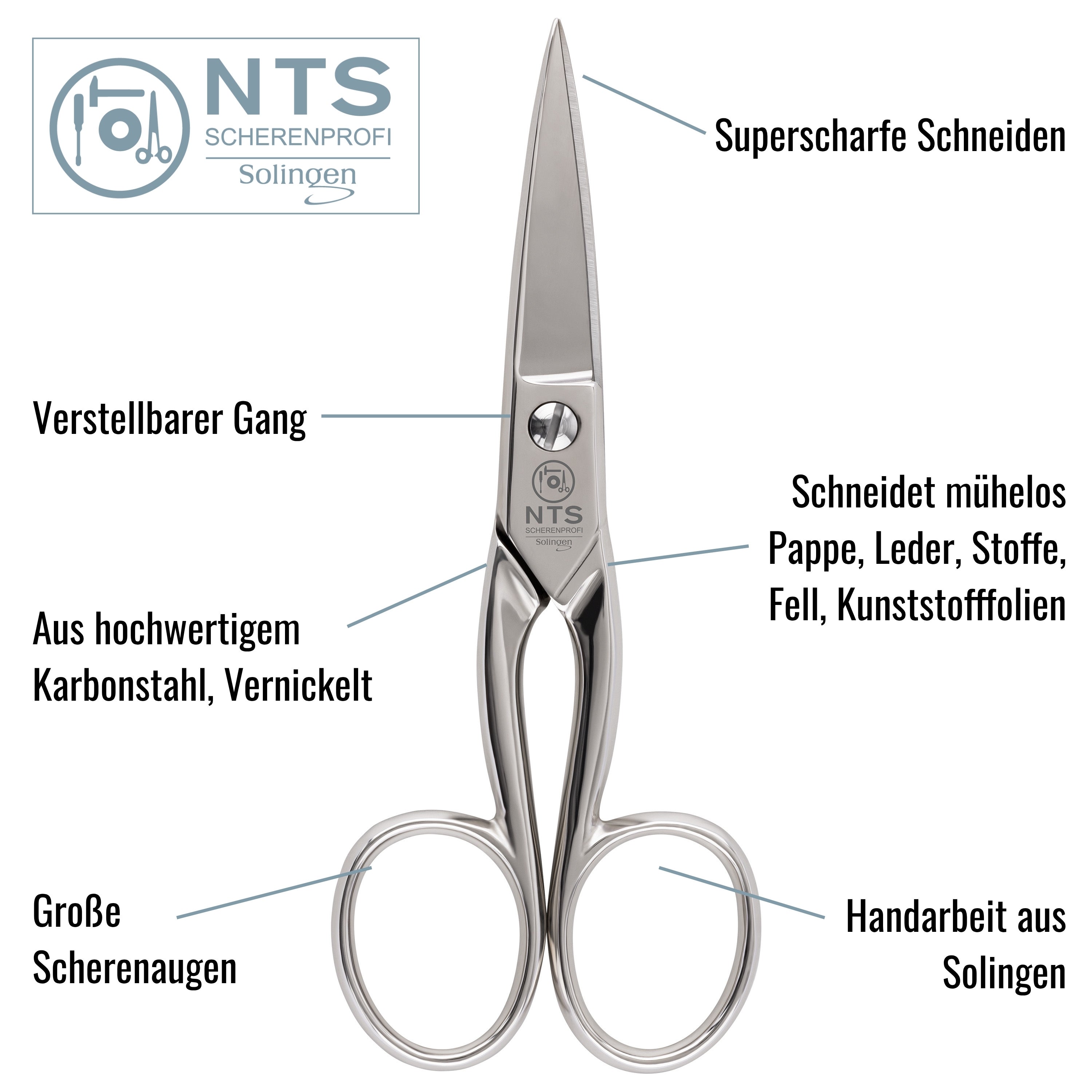 NTS Industrieschere spitz 5"