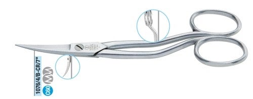 ROBUSO Mold Making Scissors, Curved + Offset 7"