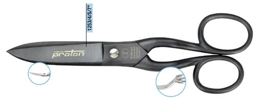 ROBUSO PROTON Mold Making Scissors, Curved + Offset 7"